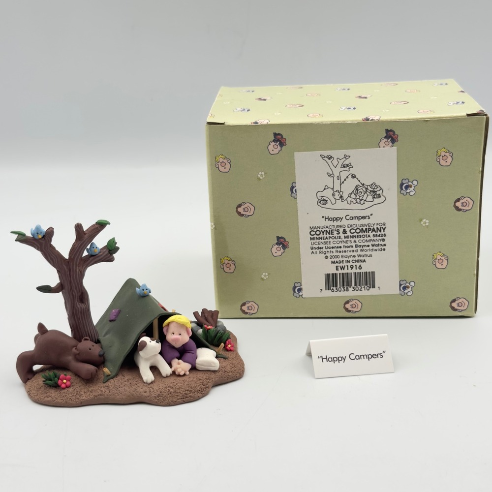 Coyne's & Company Elayne Watrus Happy Campers Figurine EW1916 Little Street Box